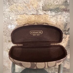 Coach Tan & Brown Eyeglass Case